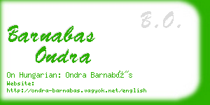 barnabas ondra business card